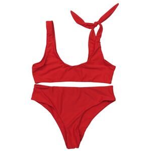 Shein Red Bikini Small Cute Small Bikini Cherry Girl